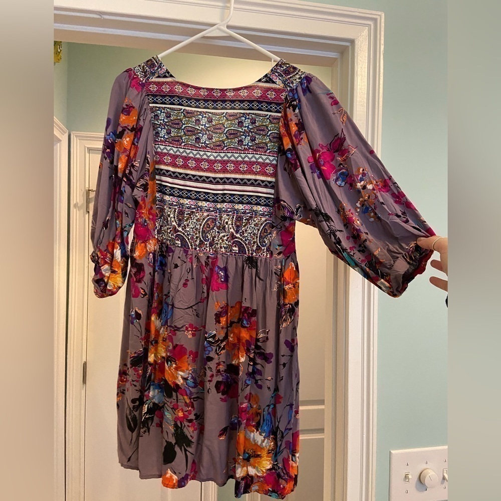 Umgee Twirly Girl Floral Print Mini Dress - Picture 5 of 8
